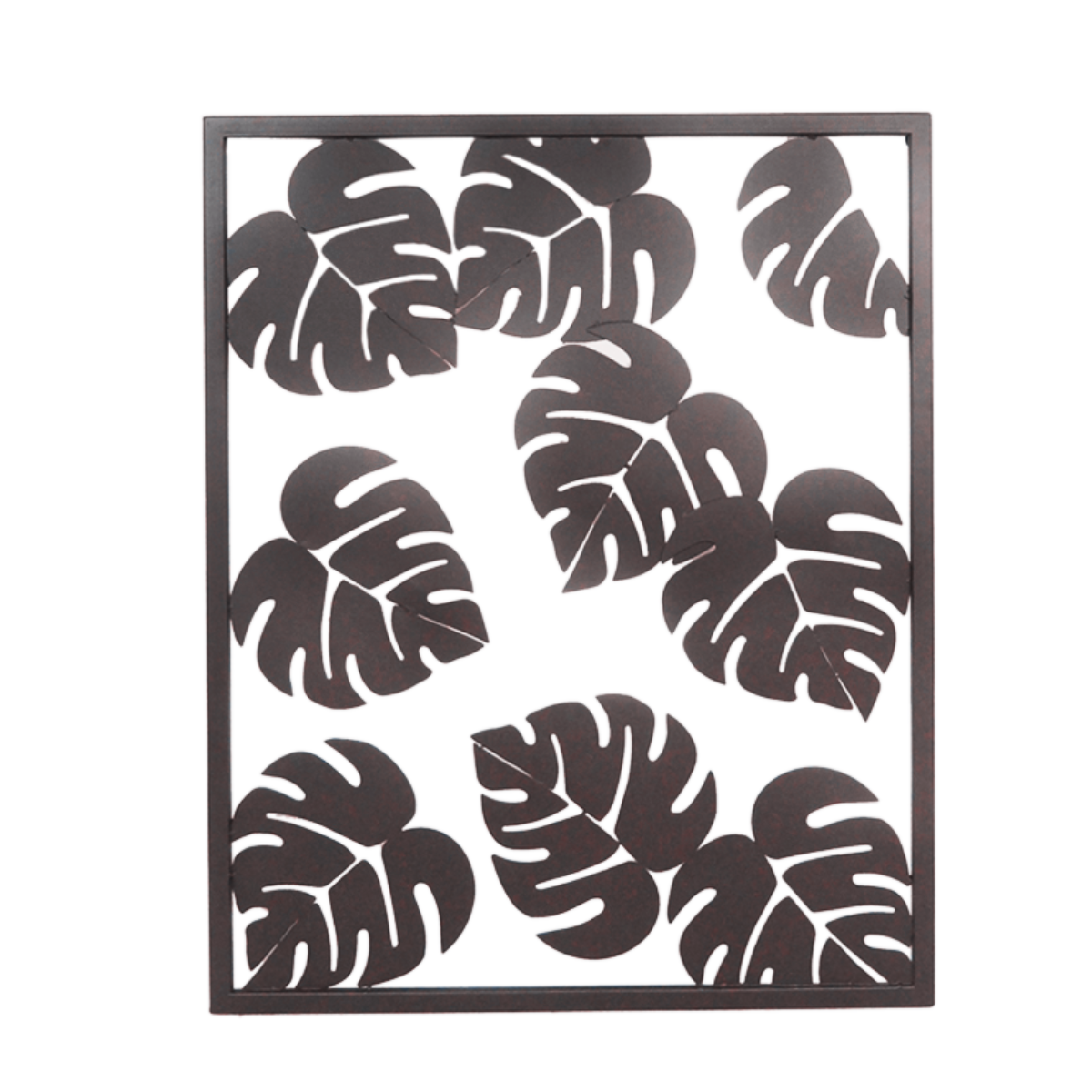 S007P|プレミアムアイアン壁飾り モンステラデザイン ブラックモダンウォールアート|ホテルライクインテリア【SAKURADA】