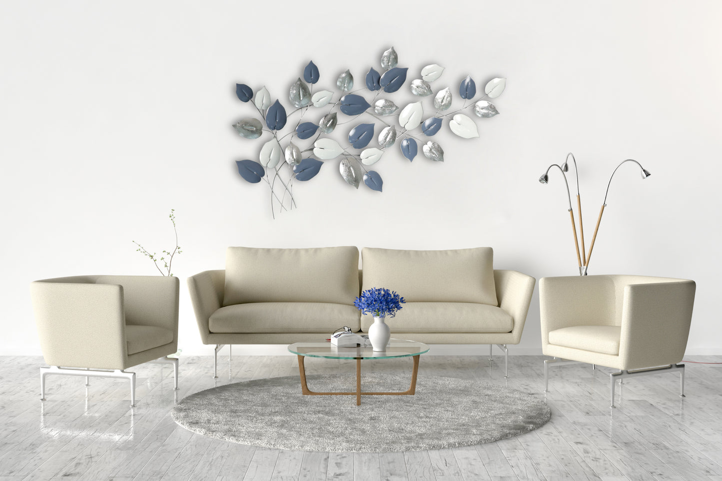 s151 blue&white leaf