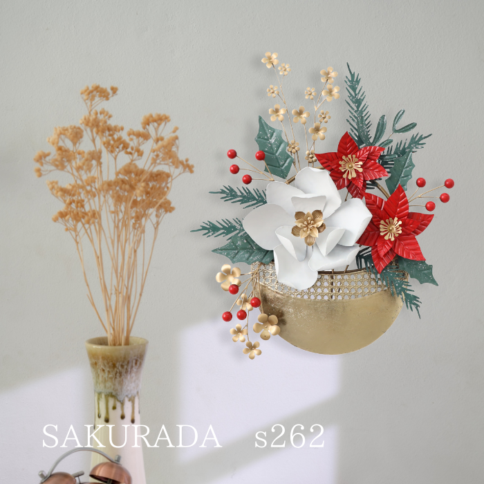 s262 red & white flower