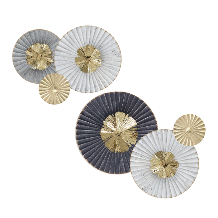 S261 重なりサークルデザイン アイアン壁飾り ディテール写真