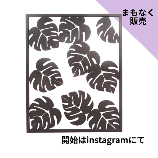 S007P｜プレミアムアイアン壁飾り モンステラデザイン ブラックモダンウォールアート｜ホテルライクインテリア【SAKURADA】