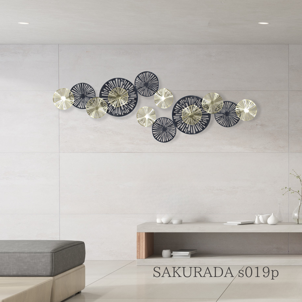 S019P｜プレミアムシリーズ｜壁に美しく映える和モダンアイアン〖SAKURADA〗