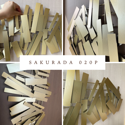 S020P｜ゴールドが映えるモダン壁飾り｜個性的なデザインで空間を彩るウォールアート〖SAKURADA〗