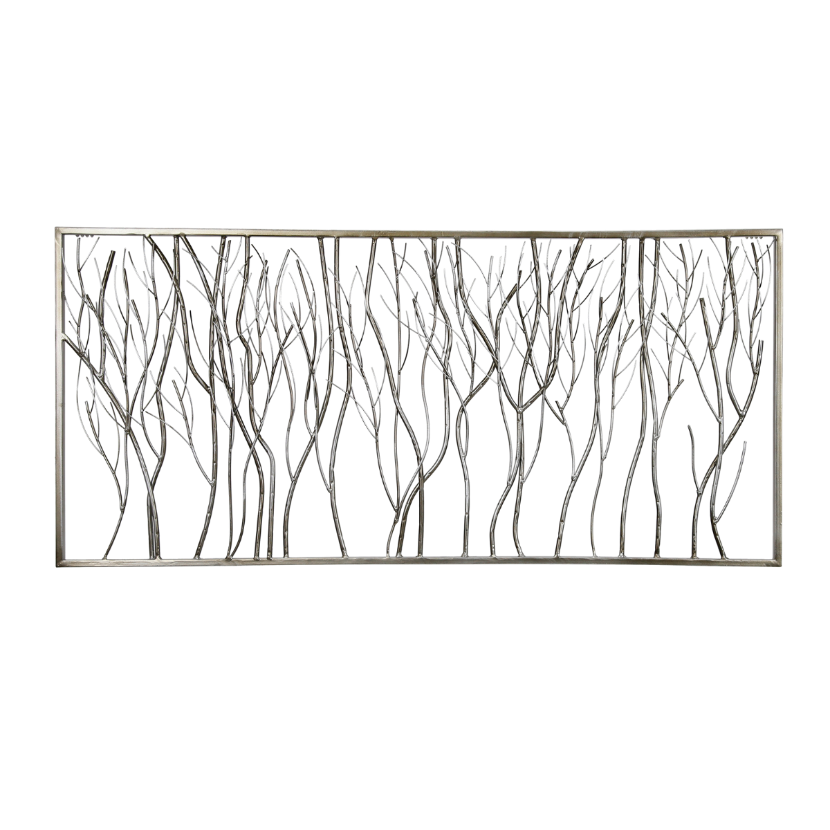 S021P｜シルバーが映えるモダン壁飾り｜洗練された空間を演出するアイアンウォールアート〖SAKURADA〗