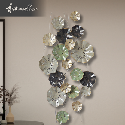 S088｜アイアン壁飾り 超大型 和風｜ホテル・旅館空間を格上げする圧倒的存在感【SAKURADA】