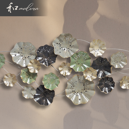 S088｜アイアン壁飾り 超大型 和風｜ホテル・旅館空間を格上げする圧倒的存在感【SAKURADA】