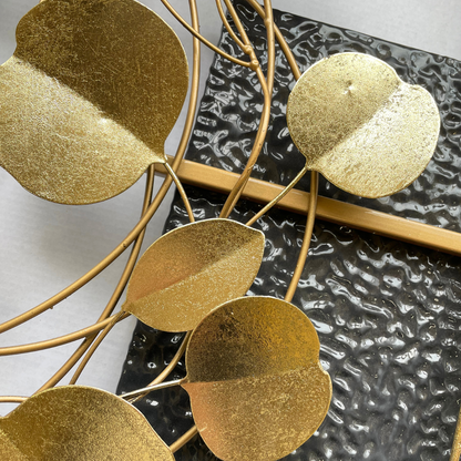 S155｜アイアン壁飾り ゴールド×ブラック×ホワイト｜咲羅多の代表作・最も選ばれている一枚