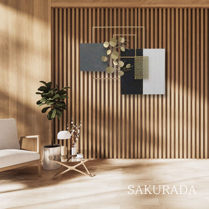 S155｜アイアン壁飾り ゴールド×ブラック×ホワイト｜咲羅多の代表作・最も選ばれている一枚