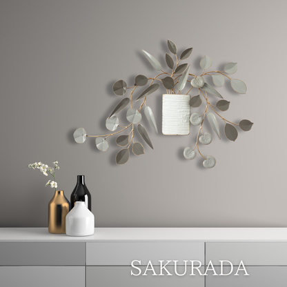 S171｜アイアン壁飾り・洗練グレーのモダンアイテム【SAKURADA】