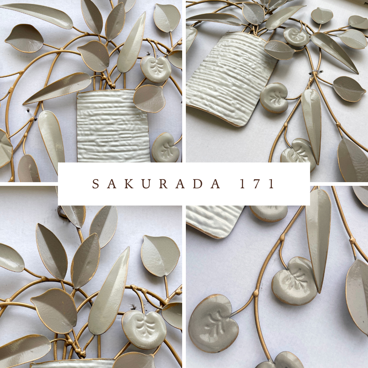 S171｜アイアン壁飾り・洗練グレーのモダンアイテム【SAKURADA】