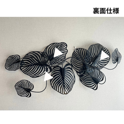 S263｜アイアン壁飾り・グリーングラデーションが映えるモンステラリーフ【SAKURADA】