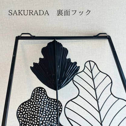 S276｜ブルー＆ゴールドリーフ｜グラデーションが素敵な壁飾り｜〖SAKURADA〗