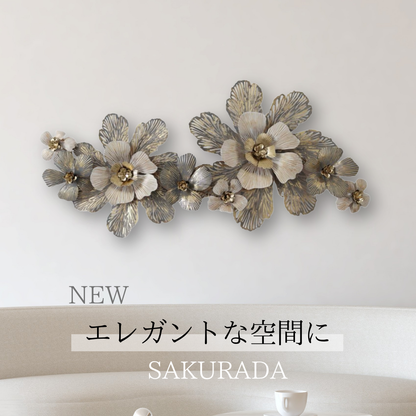 S279｜エレガントなお花の壁飾り｜〖SAKURADA〗