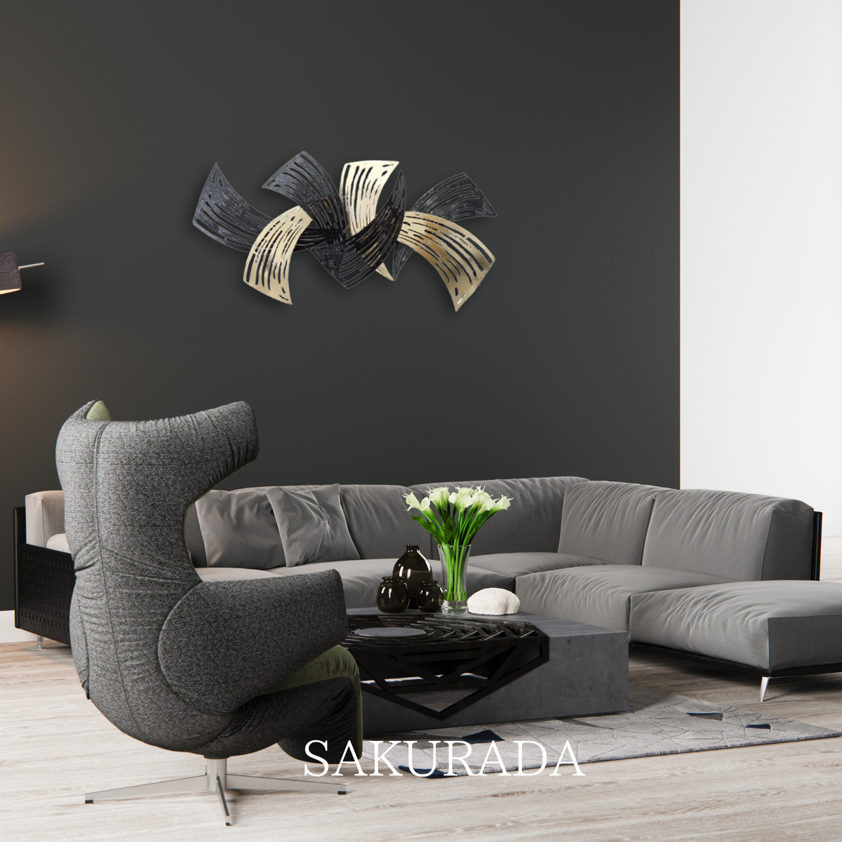 S280｜まもなく販売｜ブラック＆ゴールドのモダンアイアン｜〖SAKURADA〗