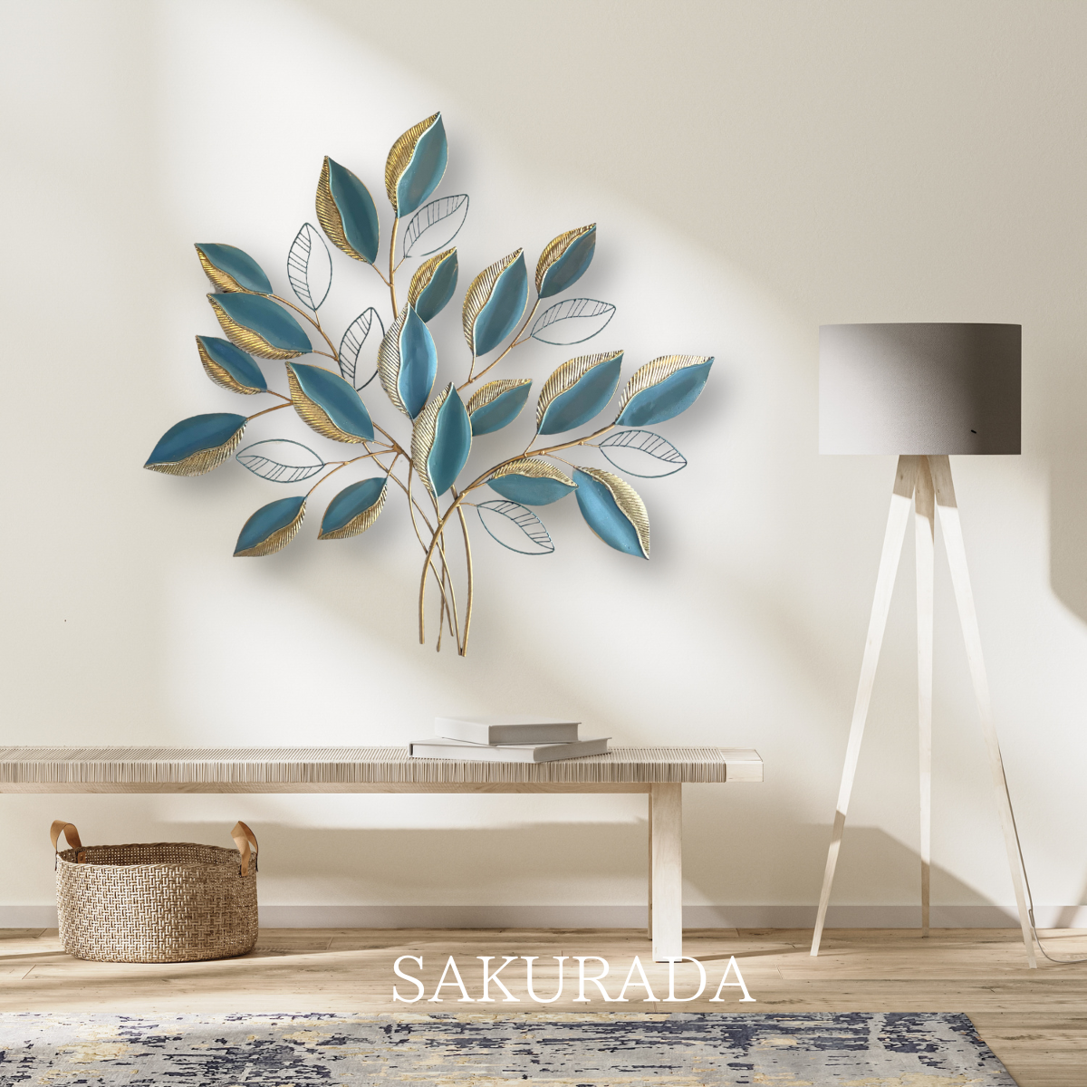S281｜まもなく販売開始｜ブルーリーフの壁飾り｜〖SAKURADA〗