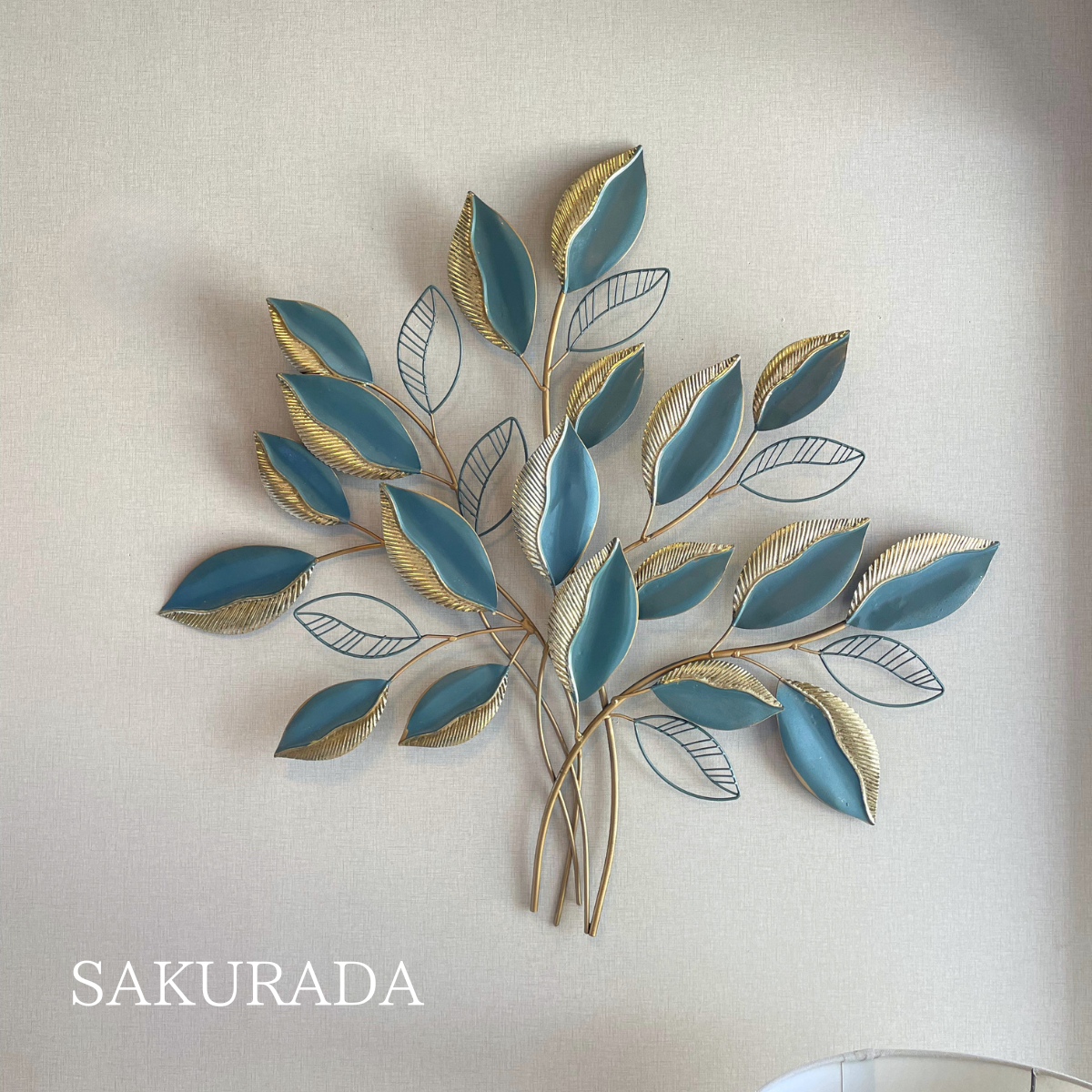 S281｜まもなく販売開始｜ブルーリーフの壁飾り｜〖SAKURADA〗