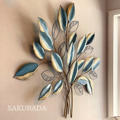 S281｜まもなく販売開始｜ブルーリーフの壁飾り｜〖SAKURADA〗